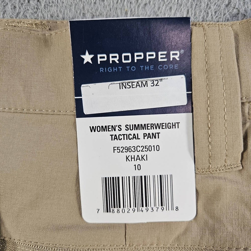 NEW Propper Lightweight Tactical Pants Women Khaki Size 10 Inseam 32‎